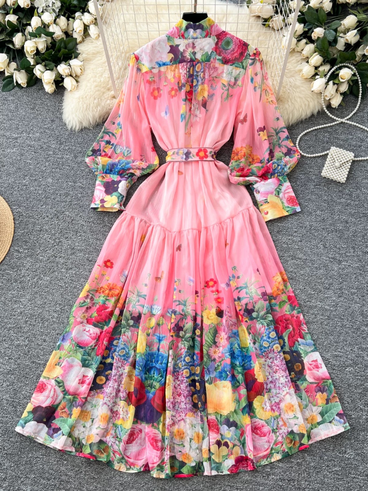 Prettiest in the room print dress ED200 images